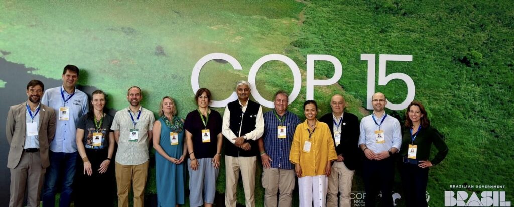 CMS COP15, Brazil. CLLC's Aaron Laur, 4th From Left, as Part of the Official IUCN Delegation To CMS Cop15. CLLC photo, 2026.