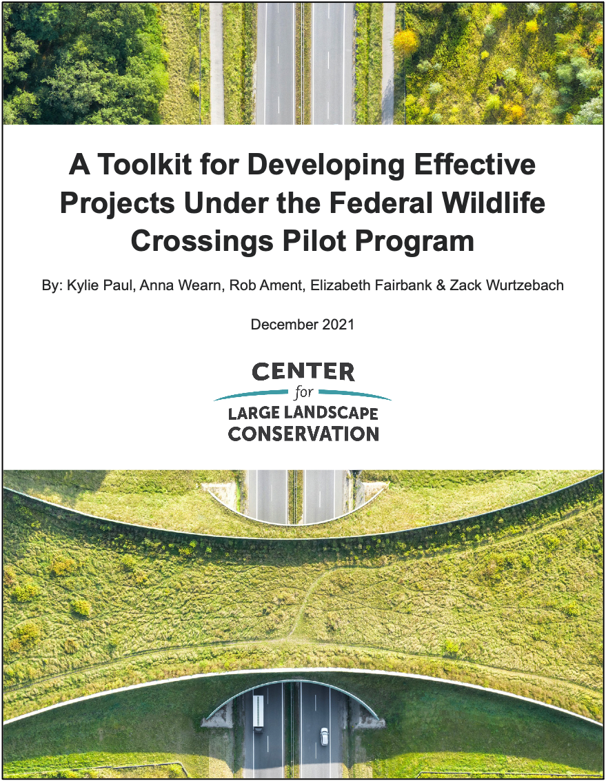 A Toolkit for Developing Effective Projects Under the Federal Wildlife Crossings Pilot Program, a provision of the Bipartisan Infrastructure Law