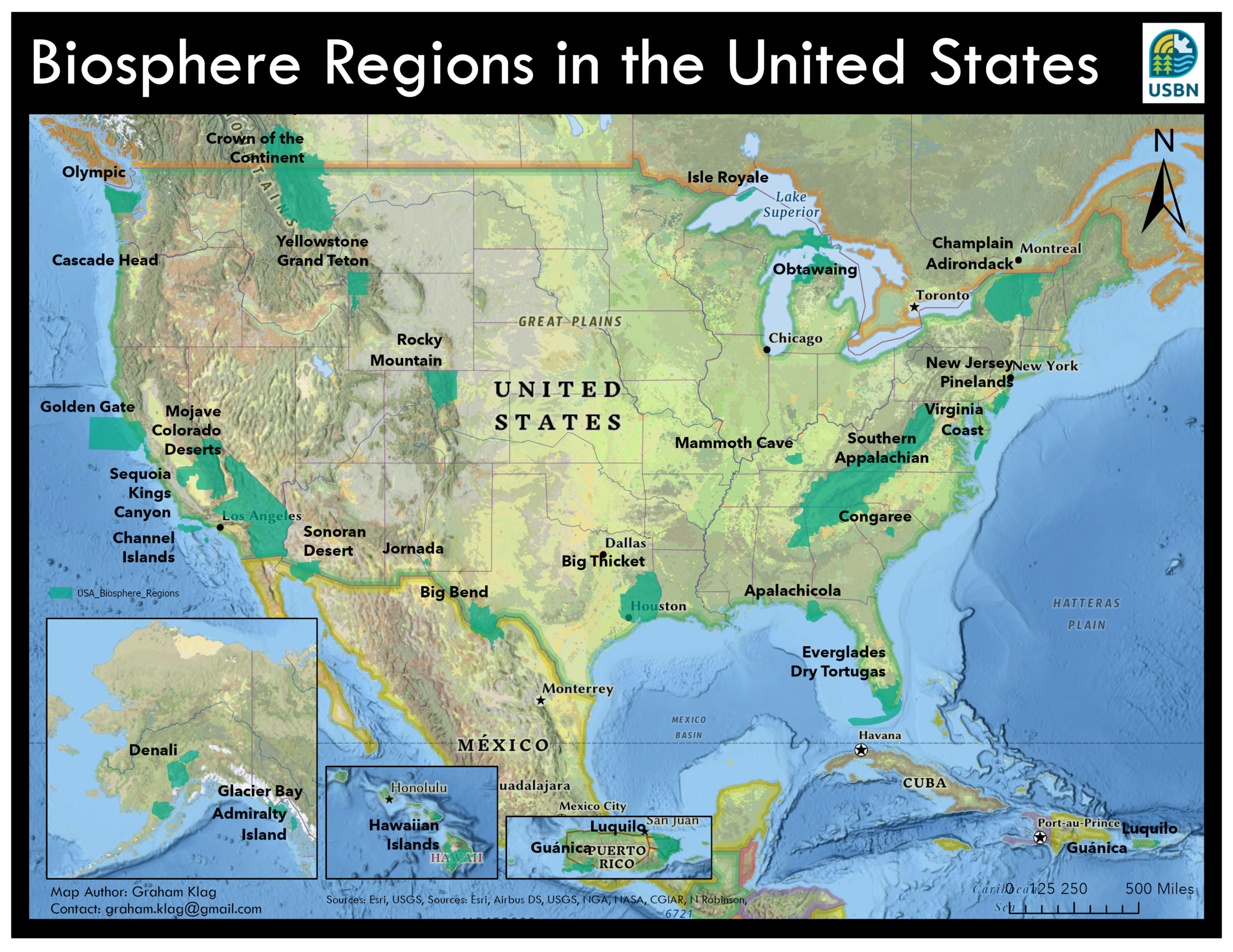 Usa Biosphere Region Map 2022