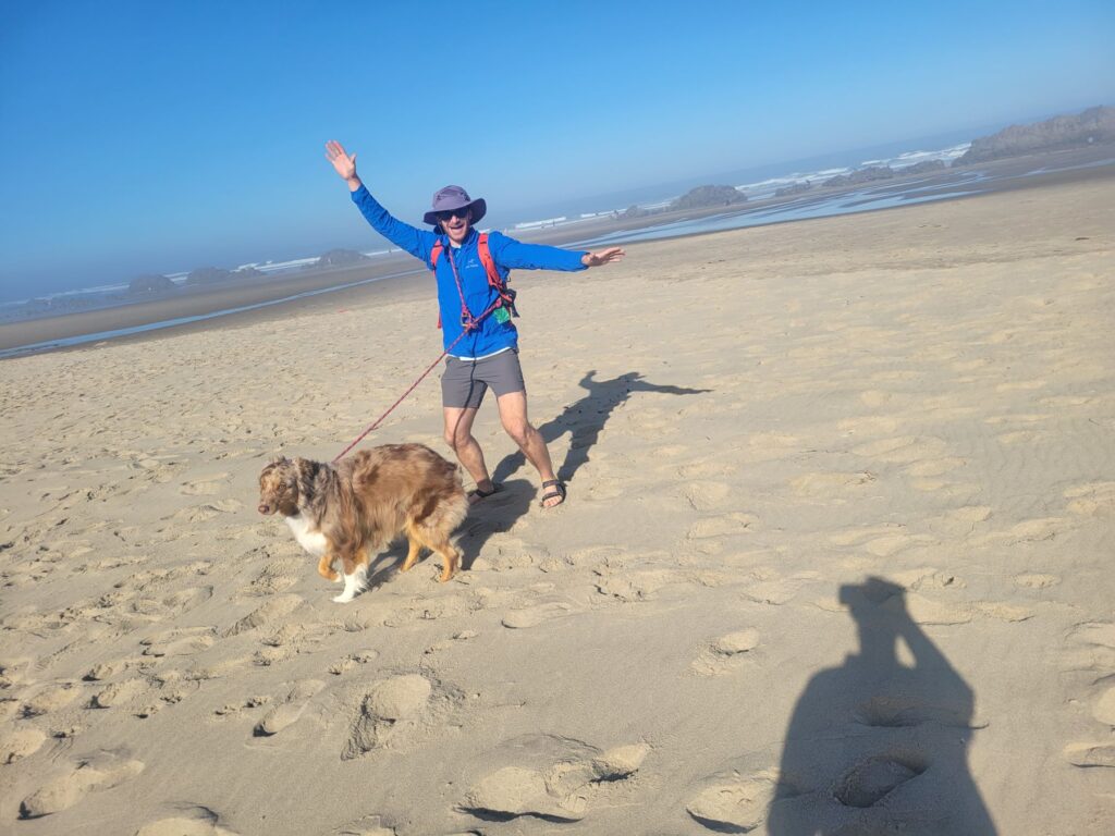 Craig And Bark Ranger Eli At Cascade Head