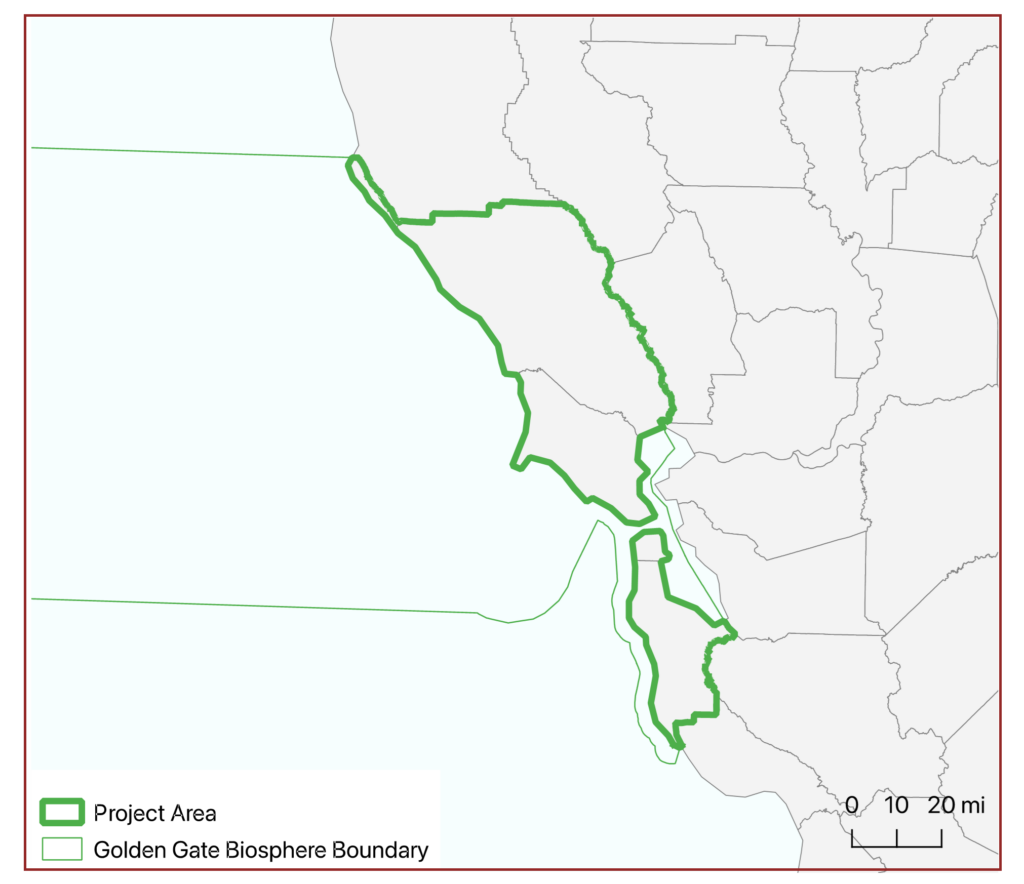 Golden Gate Biosphere Network Climate Change Vulnerability Assessment Project Area